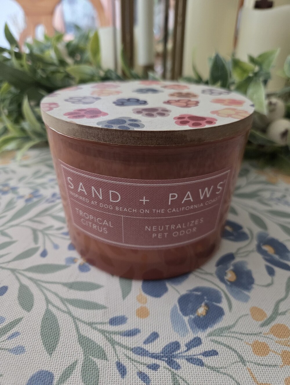 Tropical Citrus Pet Candle - Pink